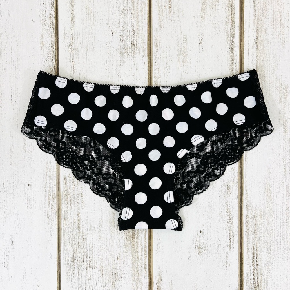 VS PINK Polka Dot Extra Low Rise Cheekster Vintage Retired Style